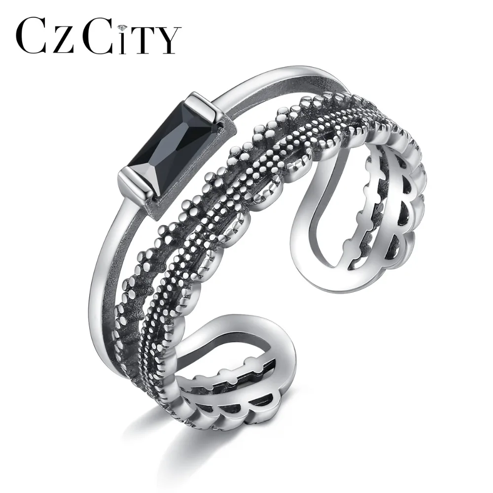 CZCITY в стиле &quotхип хоп&quot Стиль натуральная 925 стерлингового серебра Открыть