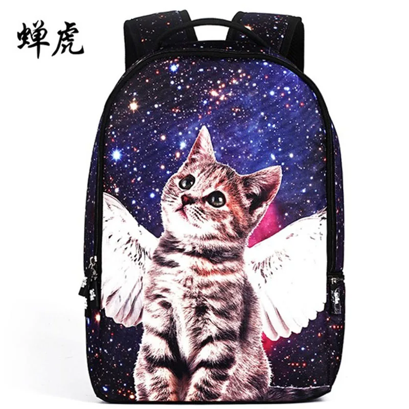

2021 New Hot sale angel cats embossing women backpack girls students bag school backpacks travel backpacks package free shipping