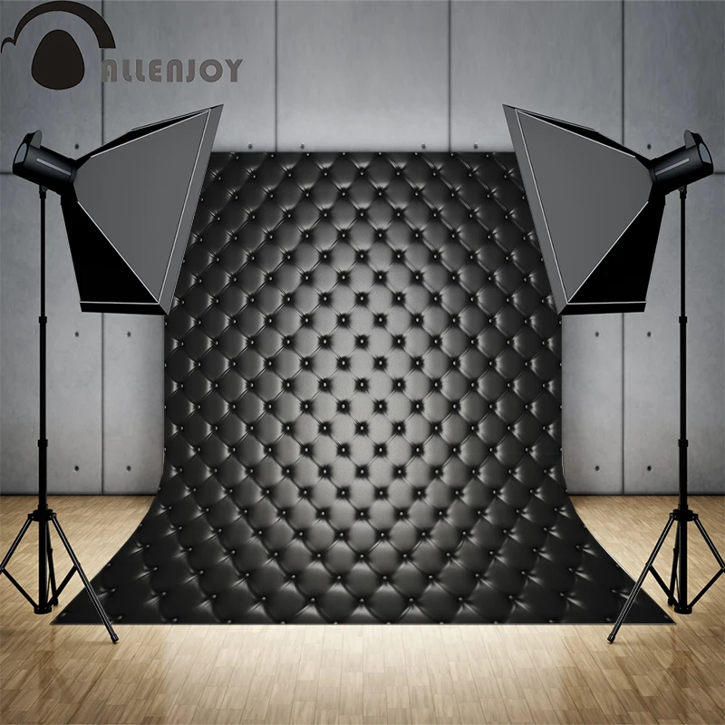 Allenjoy background for photo shoots Black headboard bed modern fashion backgrounds studio backdrop vinyl | Электроника