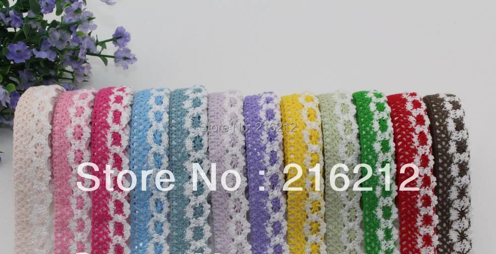 

Free shipping Double colors sunflower designs lace Fabric Tape/Cotton lace tape for DIY