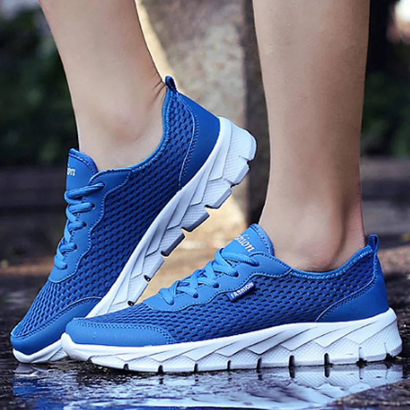 Мужские кроссовки на танкетке Летняя повседневная обувь из сетчатого материала