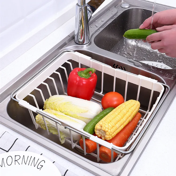 Выдвижная решетка для слива раковины Бытовая кухонная сушилка посуды