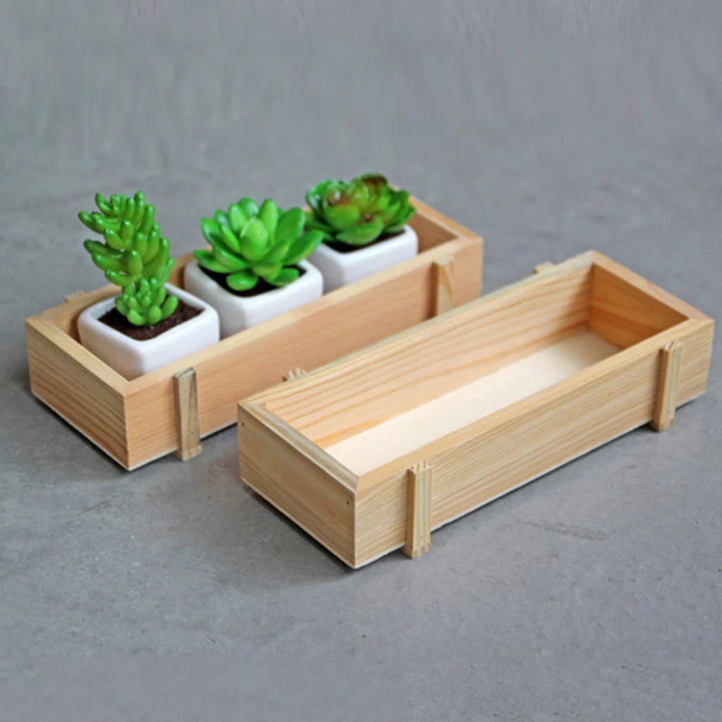 Новая декоративная ваза для цветов прямоугольная коробка деревянный цветочный