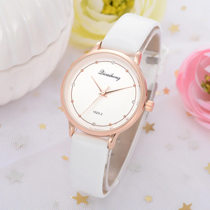 Женские часы браслет высокого качества кожаный ремешок Кварцевые для женщин