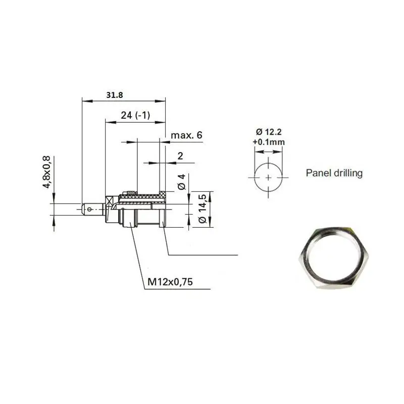 

5pcs 4mm Binding Post Banana Jack Safety Panel Socket BS4306