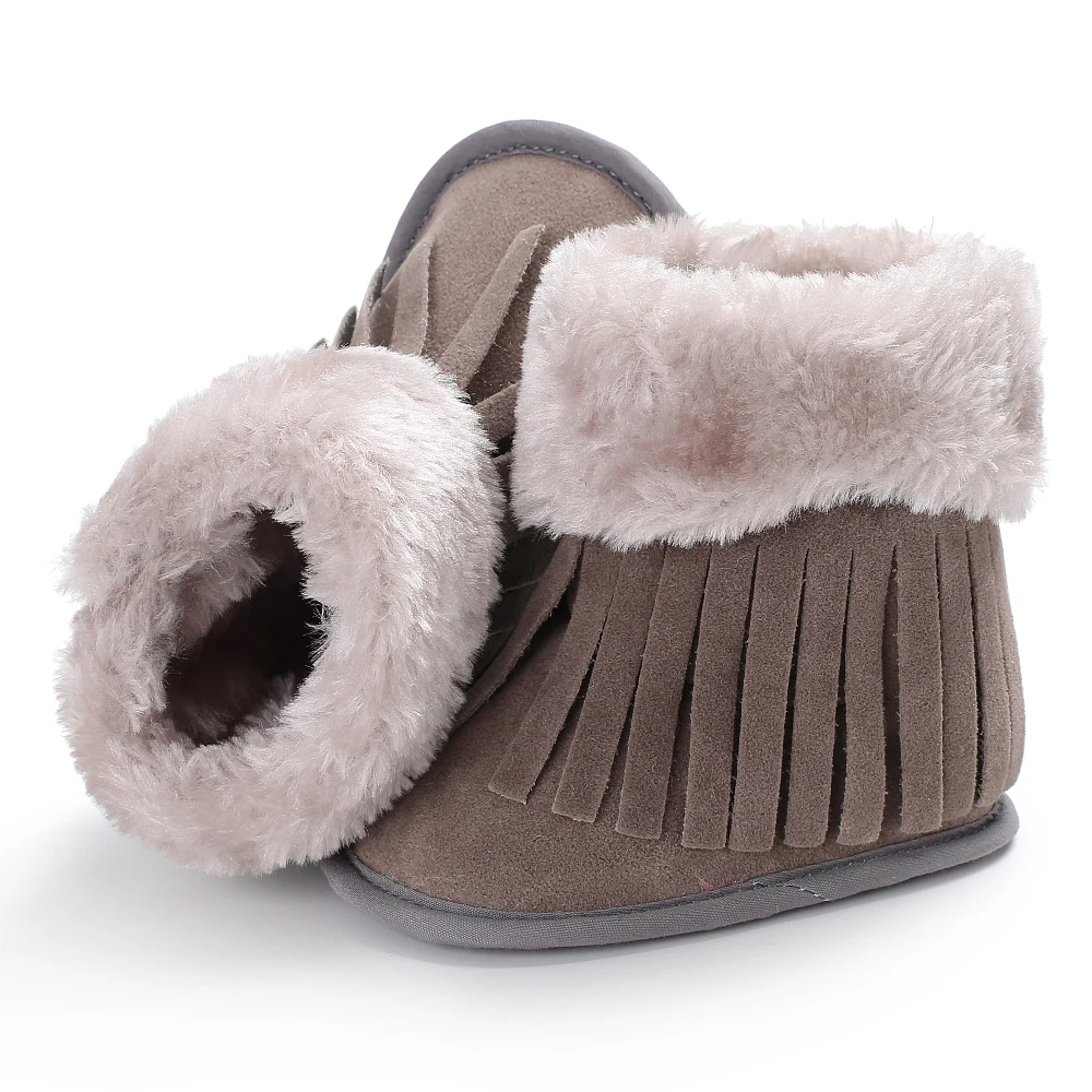 

Fashion Winter Tassel Kids Prewalker Moccasins Newborn Baby Girl Boy Fringe Shoes Infant Soft Soled Boots Toddler Snow Booties