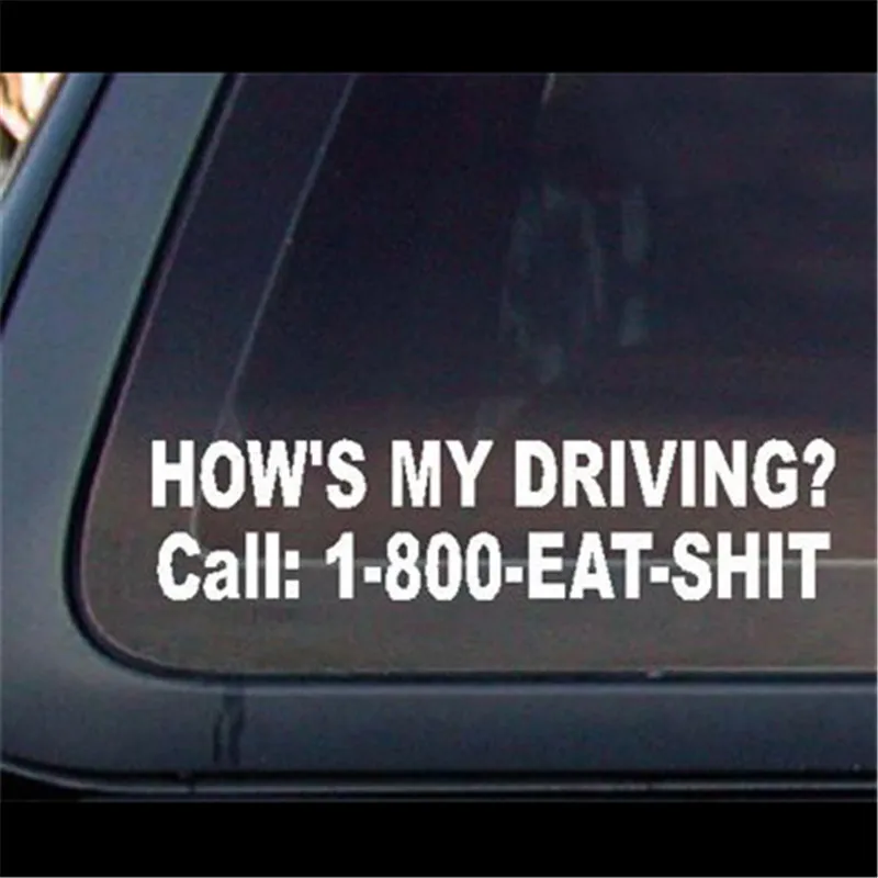 

How's My Driving White accessories sticker free sticker window sticker pvc vinyl stickers