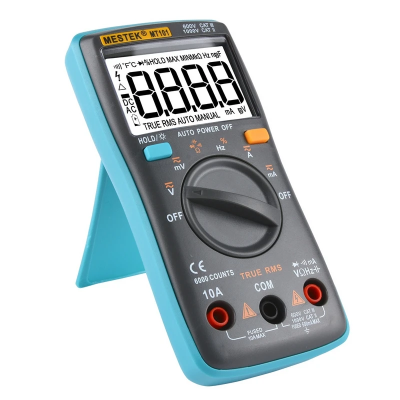 Mini Digital Multimeter Current and Voltage Tester Transistor Ammeter Voltmeter Ohm Portable AC/DC LCD dispaly 2 Color | Инструменты