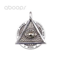 bicolor 925 sterling silver freemason masonic pendant with all seeing eye for men womenfree shipping