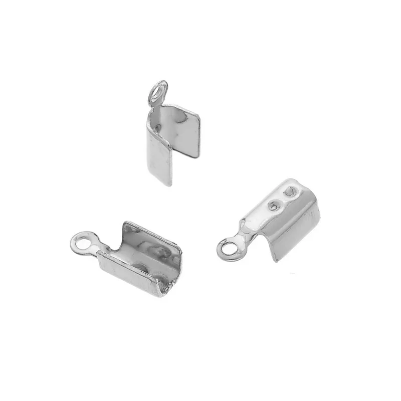 Ювелирные материалы 50 шт шнур из нержавеющей стали ожерелье концевые колпачки