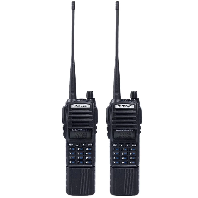 2 pieces Baofeng UV-82 рация 3800 мАч батарея двухдиапазонный UV82 Pofung двухстороннее радио портативный fm-передатчик - Цвет: 2 pieces