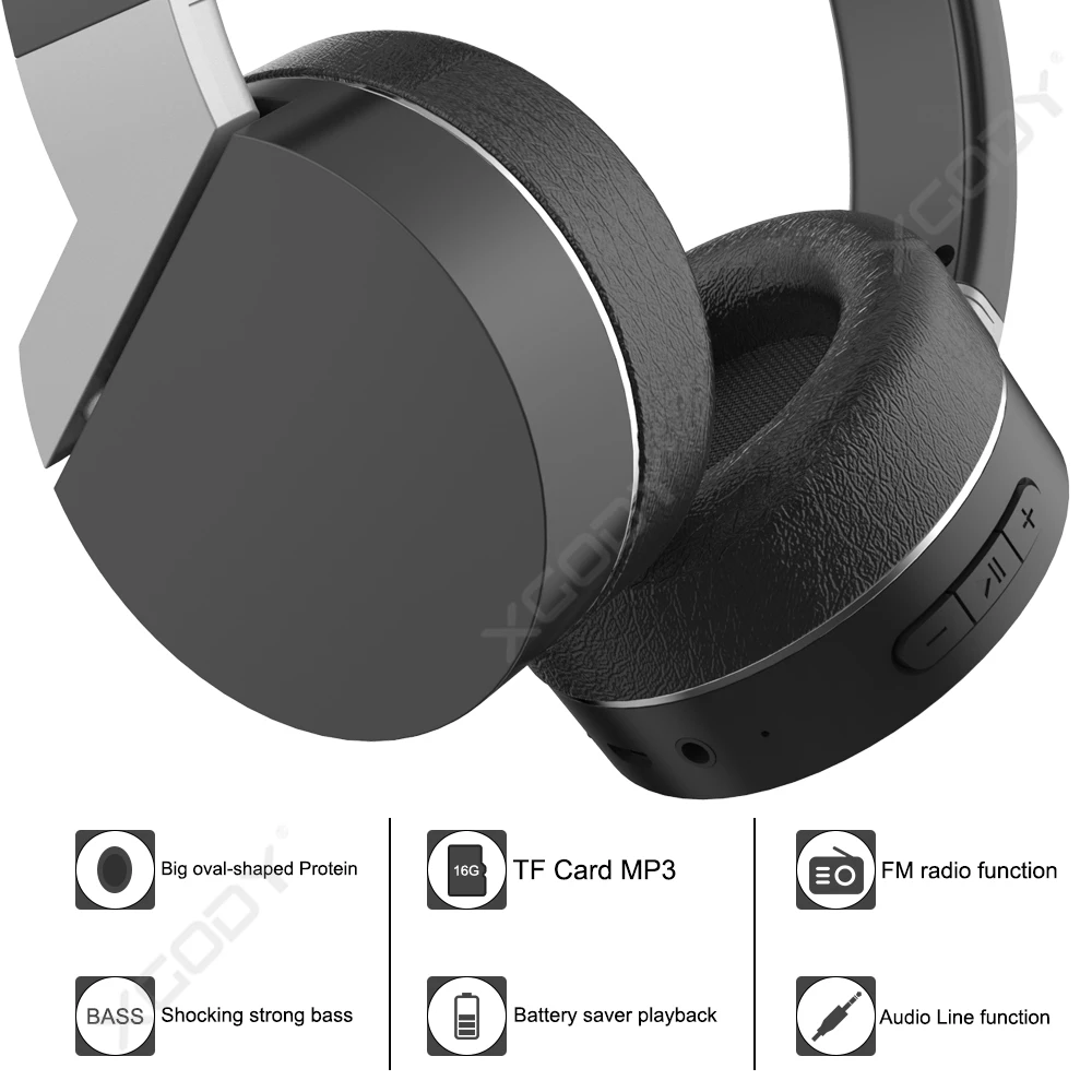 XGODY TR804 накладные беспроводные наушники Bluetooth 5 0 FM радио шумоподавляющие Игровые
