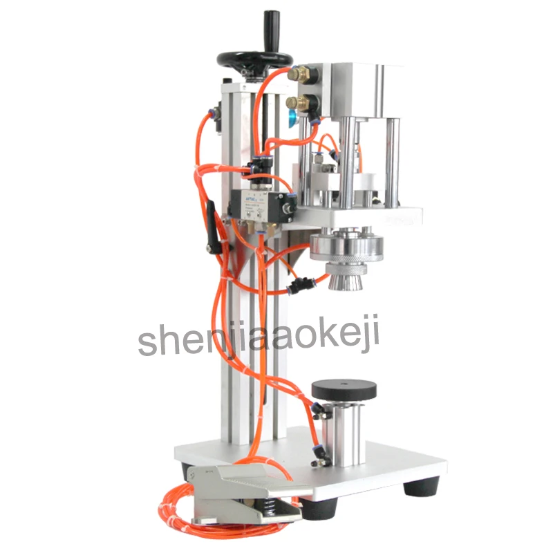 Пневматическая машина для обжима флаконов духов фиксации крышки укупорки