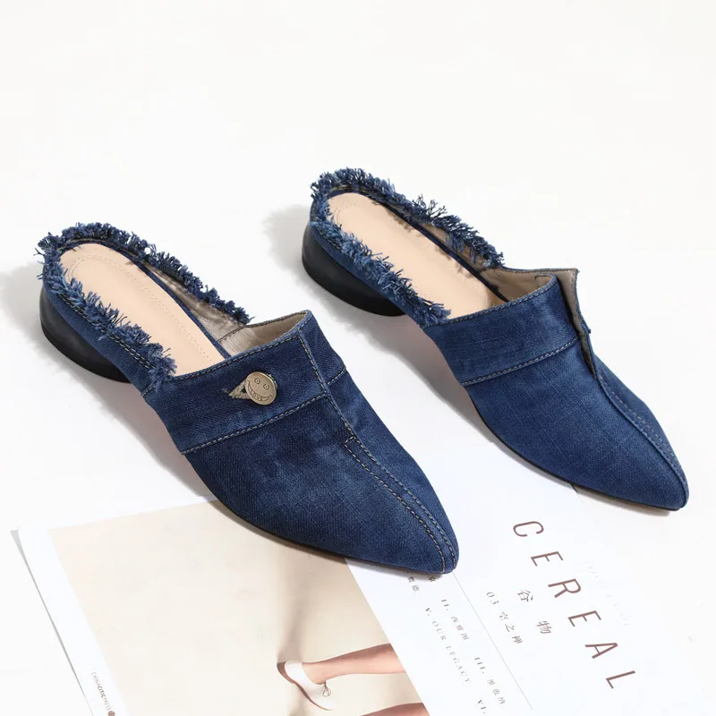 ASUMER/Женская обувь на плоской подошве с острым носком без задника удобные женские