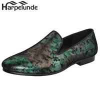 harpelunde painting leather men dress shoes classic loafers