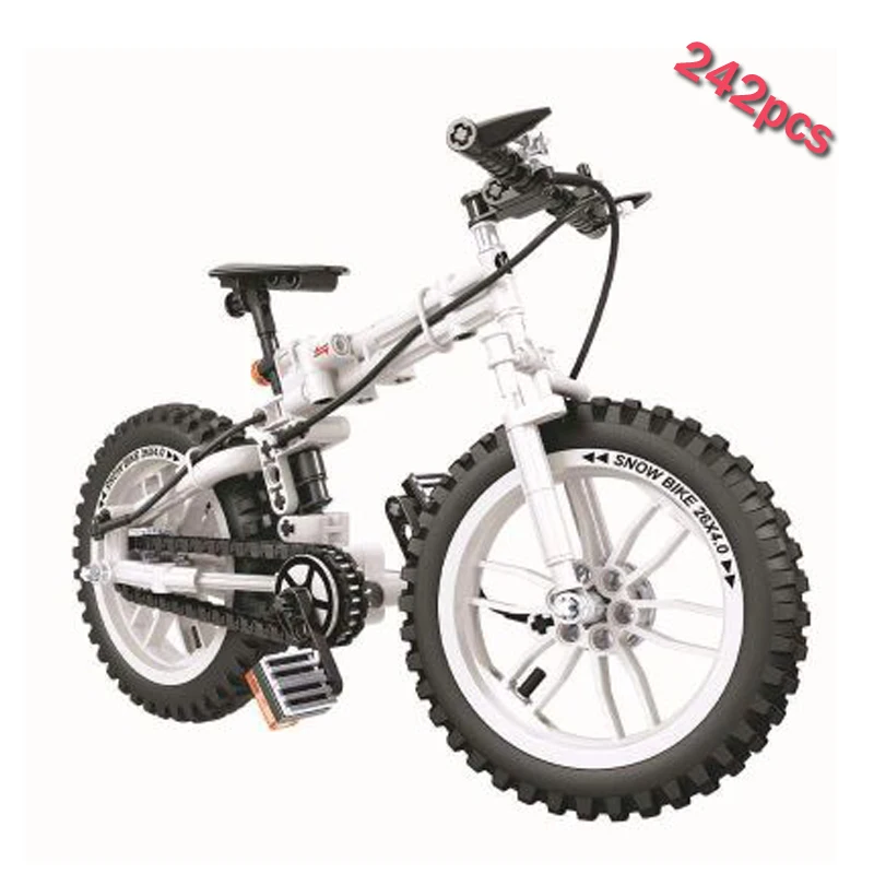 242 шт техника город складной велосипед DIY Пластик Строительные блоки Кирпич