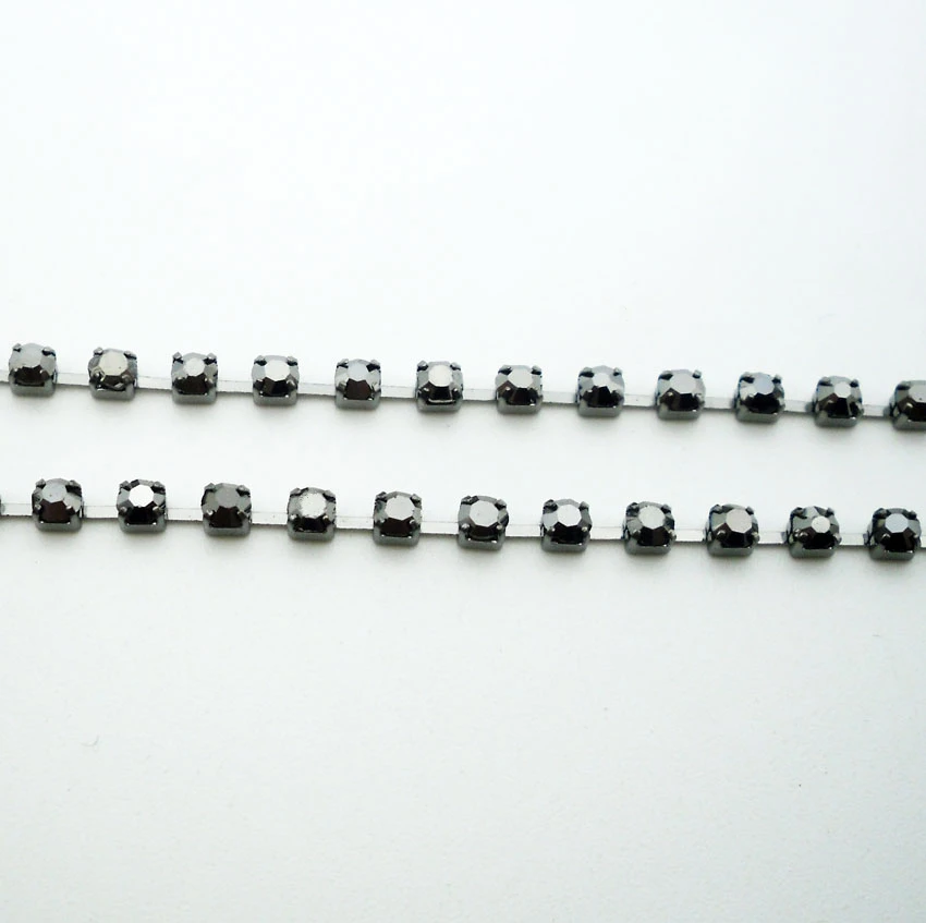 Модные черные стеклянные хрустальные стразы для творчества черный