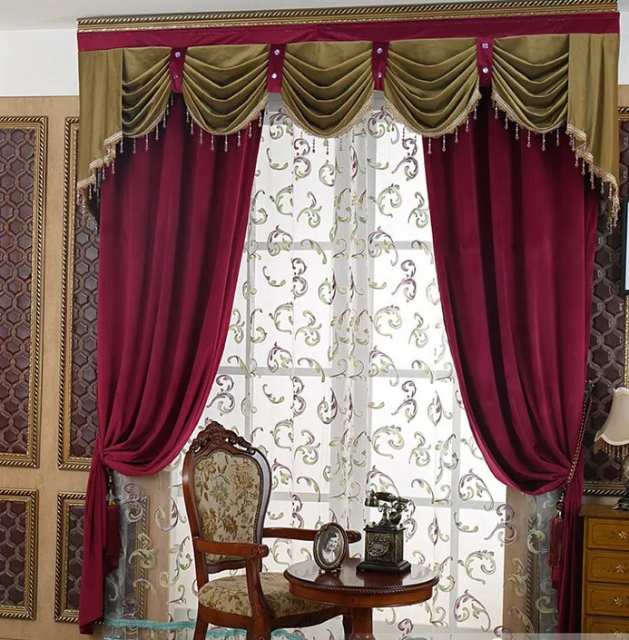 Занавеска с крючками или пробивкой готовые занавески норковая бархатная ткань