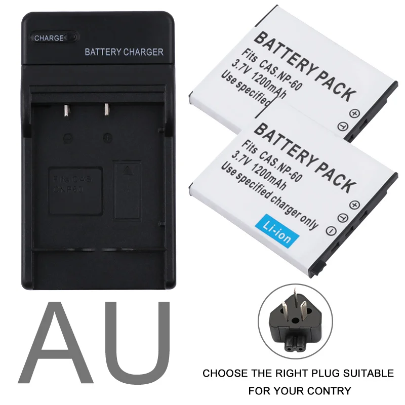AU CNP-60 NP 60 Батарея пакет CNP60 батареи Зарядное устройство NP60 для объектива с оптическими зумом CASIO EX-Z80 S10 Z9 FS10 S12 Z20 Z29 Z85 цифровая камера Батарея - Цвет: AU