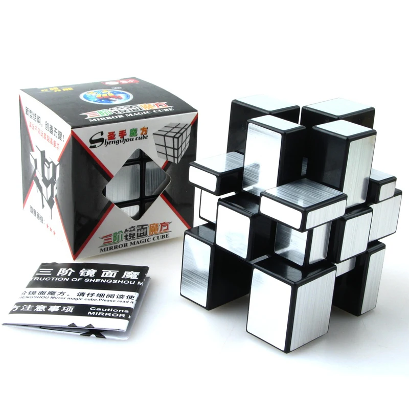 ShengShou зеркальный волшебный куб профессиональный 3x3x3 Золотой и Серебряный