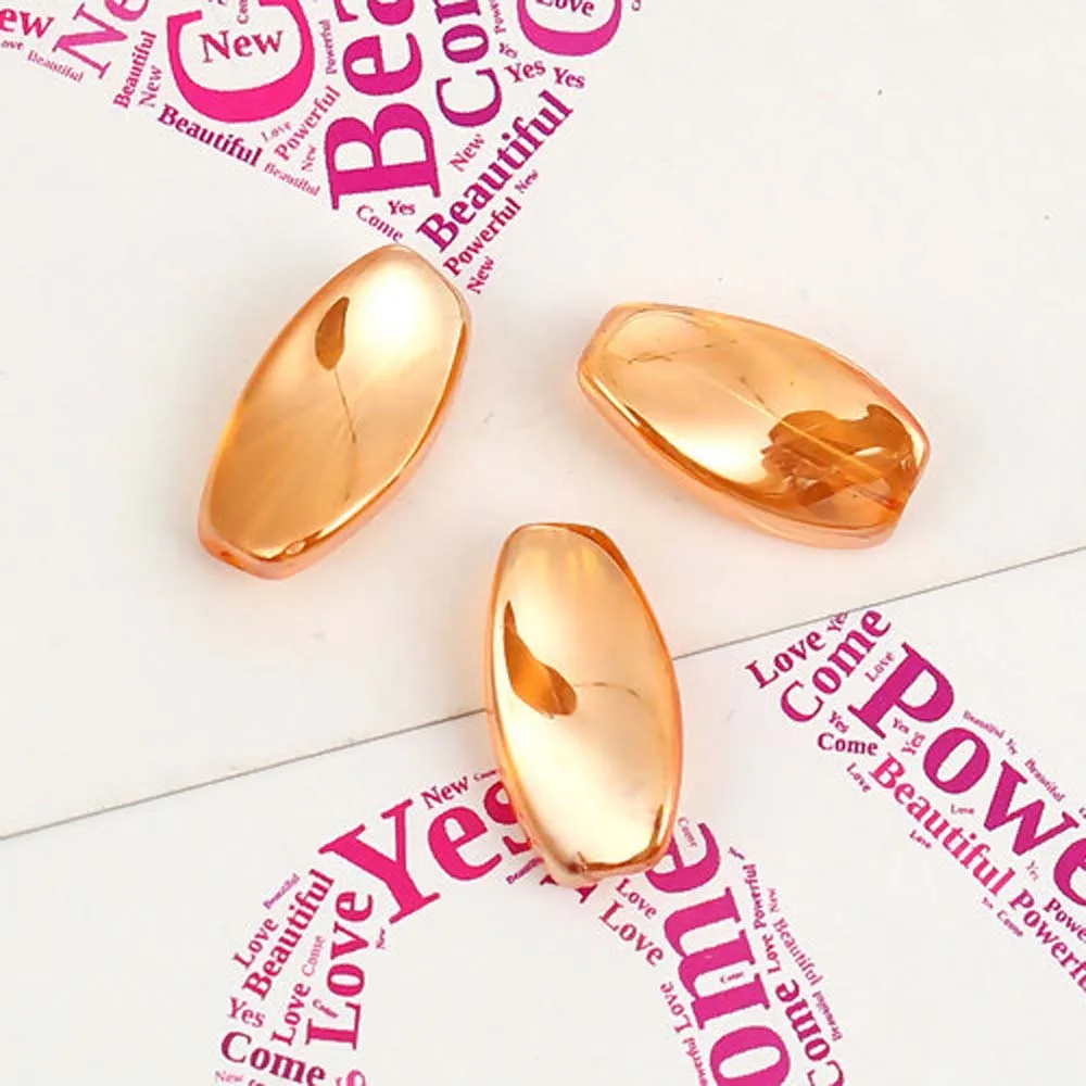 Стеклянные бореальные шарики 20 шт. круглые прозрачные разноцветные с овальным