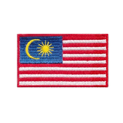 Malaysia Азиатский флаг вышивка железа на патчи аппликация на одежду стикер - Цвет: Malaysia