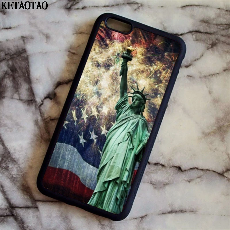 KETAOTAO американский флаг Статуя Свободы (Нью Йорк чехол для телефона iPhone 4S 5C 5S 6 s 7 8