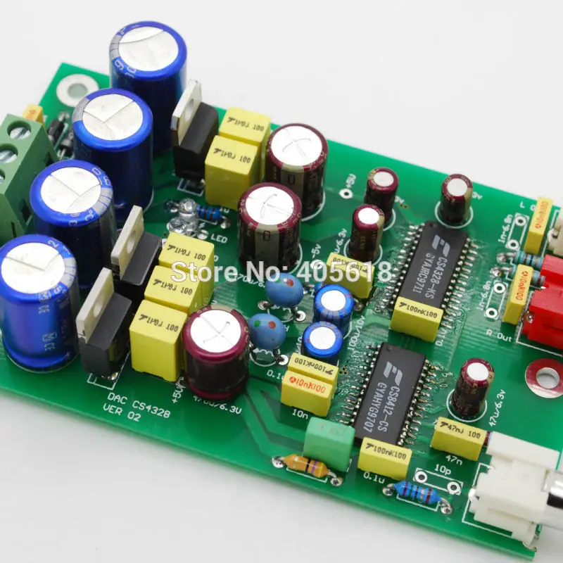 Собранная плата DAC коаксиальный вход CS8412 и CS4328 лучше чем TDA1305 V 2 0 бесплатная