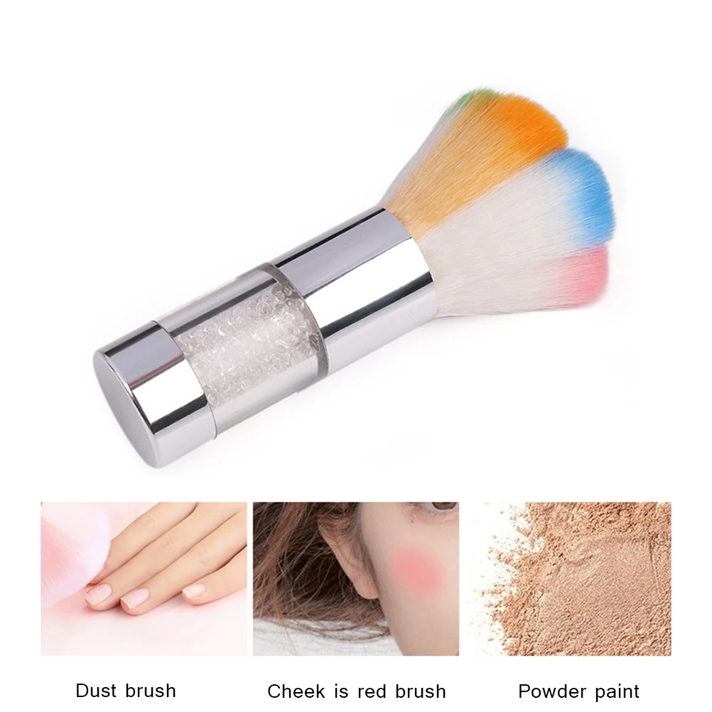 1 шт. красочная портативная кисть для удаления пыли от ногтей мягкая пудры