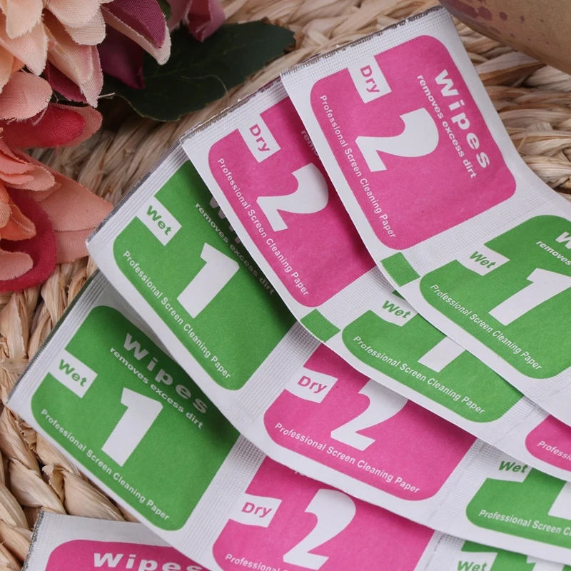 10 шт./лот салфетка для очистки объектива камеры ЖК экран Влажная и сухая бумага