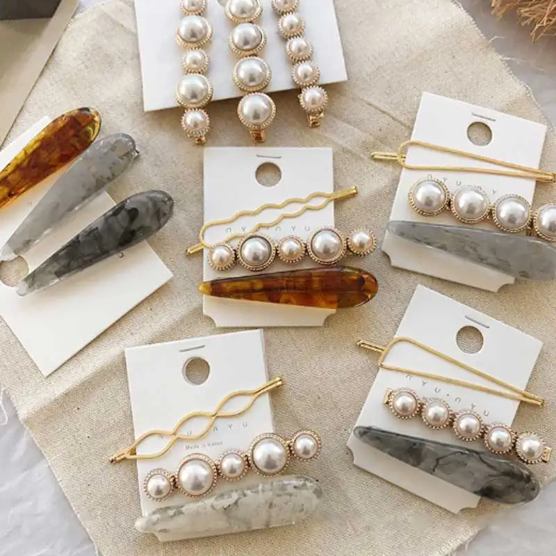 3 шт./компл. модная женская заколка для волос под мрамор аксессуары женщин и