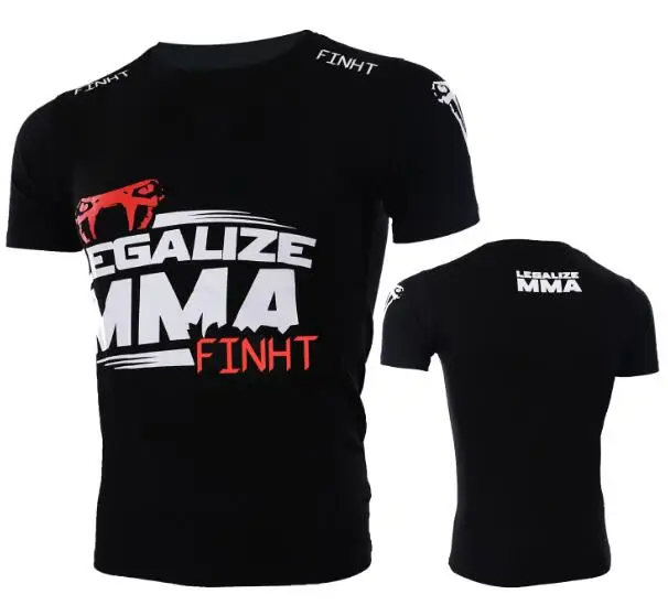 

man t-shirt mma fight tops Fightwear boxing training tops sportwear