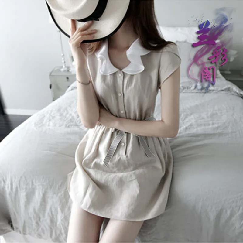 Pure color fabrics of flax summer thin type cotton and linen cloth dress clothes | Дом и сад
