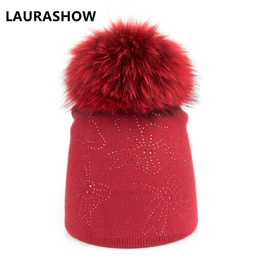 Женская и Мужская шерстяная шапка aurashow теплая зимняя вязаная из натурального