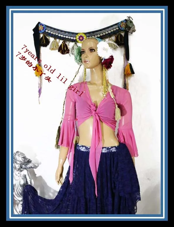 

Belly Dance Top Transparent Thin Belly Dance 7 Flare Blouse Top CE85