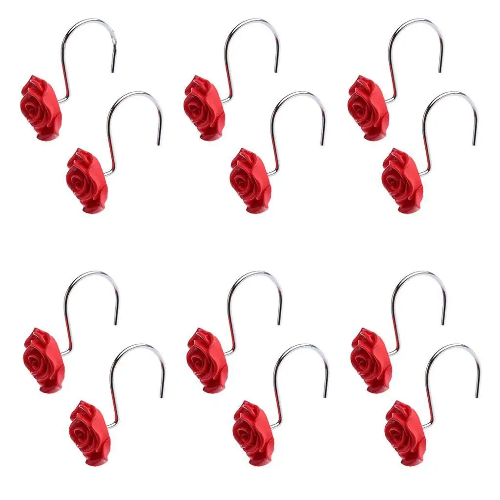 Крючки для душевой занавески 12 шт. декоративные Антикоррозийные кольца крючки