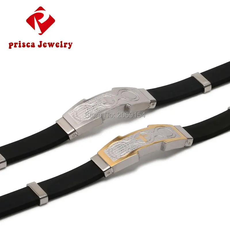 Браслет Cross Man новое ювелирное изделие модный силиконовый браслет из нержавеющей