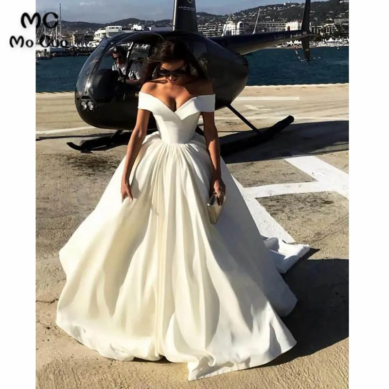 Винтажное бальное платье 2018 свадебные платья женское с V образным вырезом и