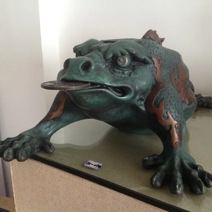 Бронзовая Будда искусство ремесла жаба домашнего интерьера Фэн здания