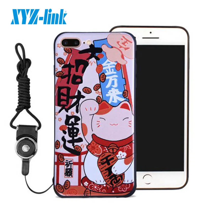 Xyz-link 3D Мультфильм тиснением Премиум ТПУ чехол для iPhone 7 Чехлы Plus задняя защитная