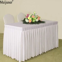 meijuner 2021 hot hotel conference room table skirt polyester wedding banquet table cover home table cloth