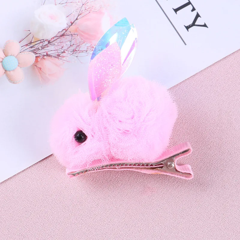 Розничная продажа 1 шт. модная Милая марлевая заколка с помпоном однотонная