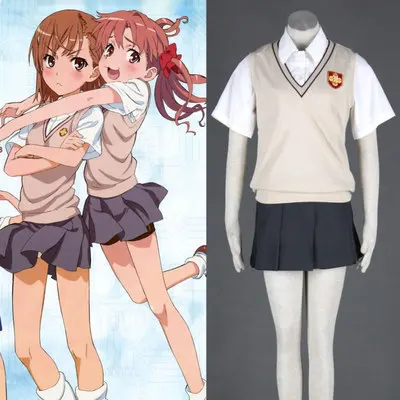 Misaka Miko косплей мужской костюм платье сексуальный Tokiwadai наряд средней школы