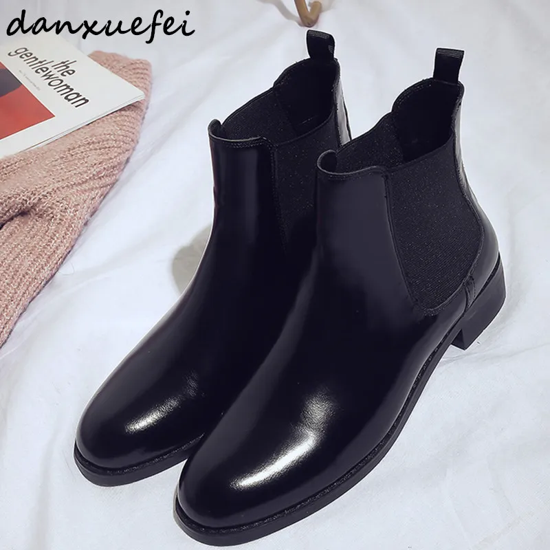 Женские ботильоны из натуральной лакированной кожи размеры 34 42|Женские