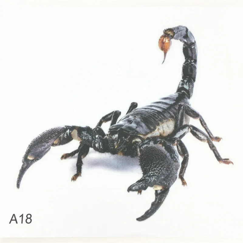 3D Автомобильная наклейка в виде паука ящерицы Скорпиона стикер с животными для