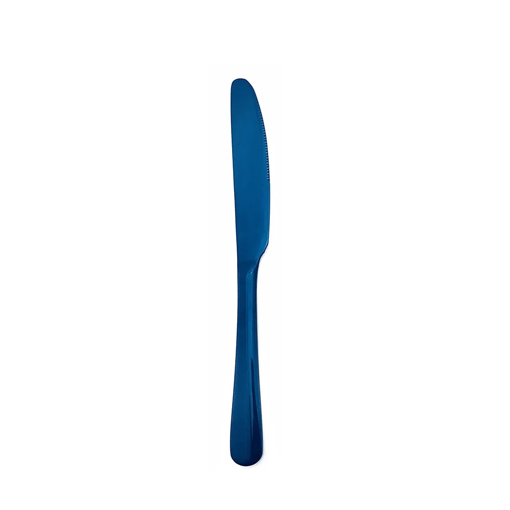 Синий icespoon Нержавеющая сталь столовые приборы из столовый набор светильник Портативный сумка острый стейк нож, вилки и ложки чайная ложка 1 шт - Цвет: Dinner Knife