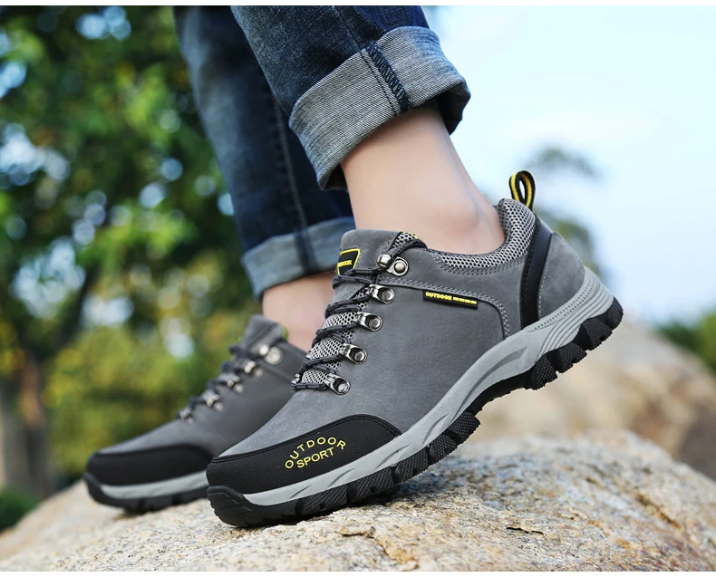 Мужская модная мужская обувь, большие размеры 39-49 Удобная Водонепроницаемая Уличная Повседневная обувь демисезонные резиновые кроссовки на шнуровке, 20T139