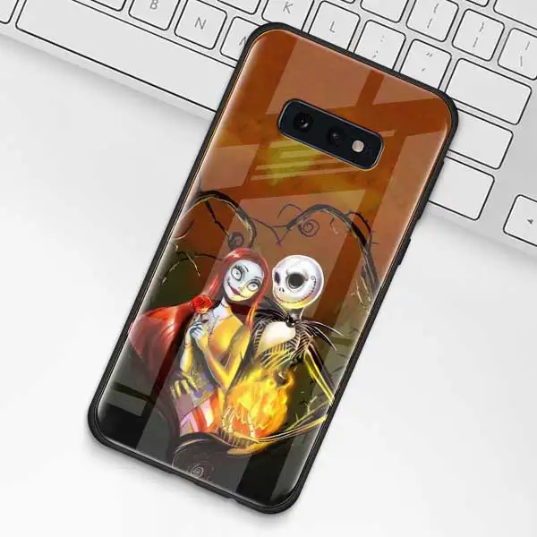 004 Чехол из закаленного стекла Jack Skellington Before Christmas для samsung Galaxy S10 S10e S9 S8 S10 Plus Note 9 A50 A30 - Цвет: 004
