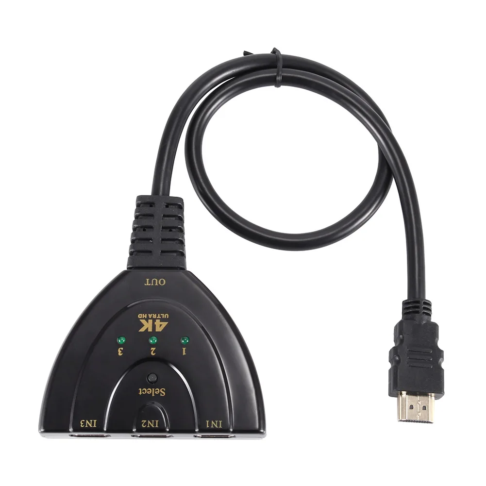 Лидер продаж 2019 HDMI 3 порта мульти дисплей Авто Переключатель концентратор 4K