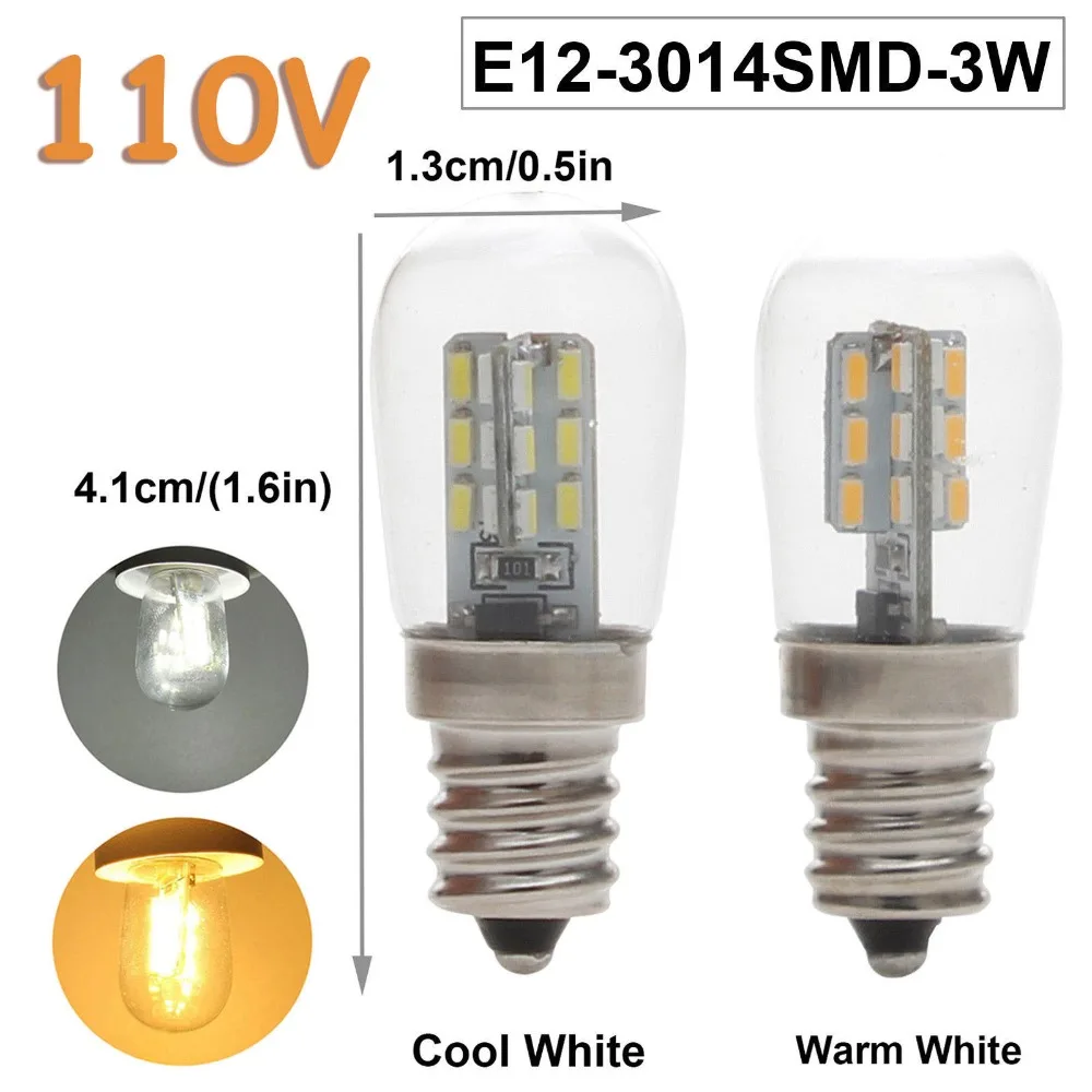 Светодиодный светильник E12 E14 2 Вт 3014 SMD 24 светодиодный высокая яркость стеклянная